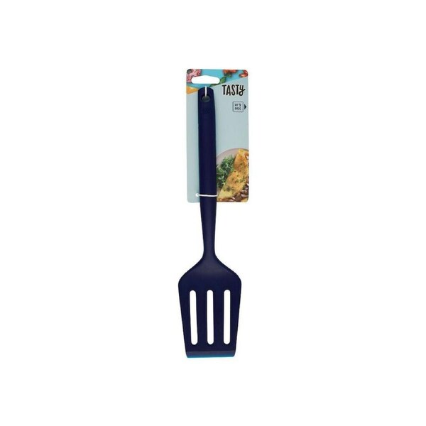 Tasty Silicone Slotted Turner Kitchen Frying/Cooking Utensil 35.5cm Dark Blue