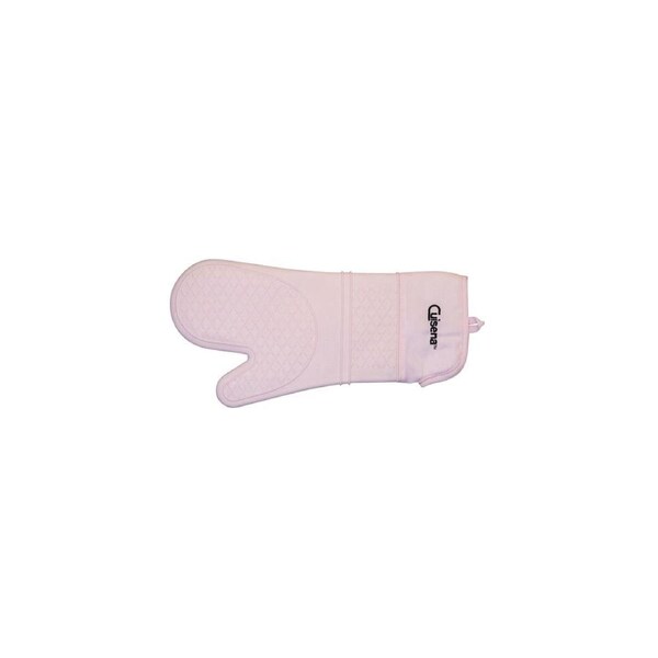 Cuisena Silicone & Fabric Kitchen Heat Resistant Oven Glove Mitt - Pale Pink