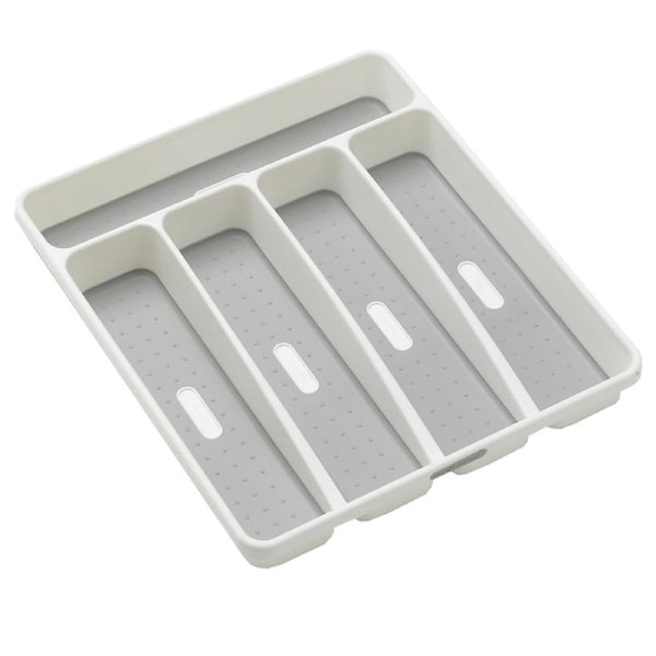 Madesmart 5 Compartment Cutlery Tray kitchen Accessory Organiser 33x29cm WHT
