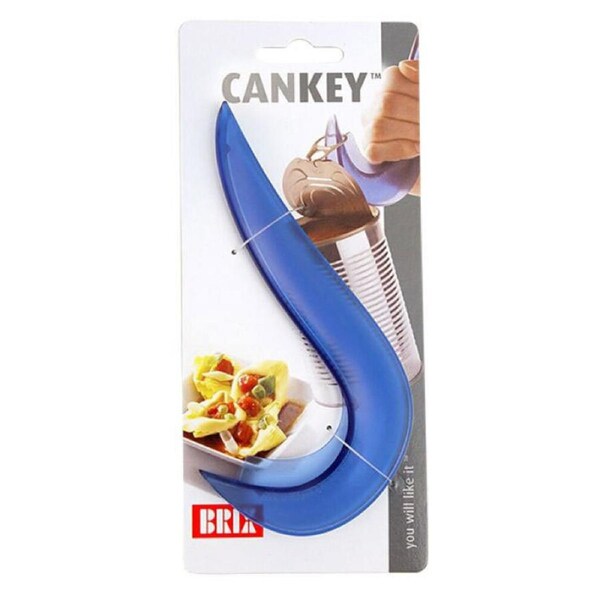 Brix Cankey Kitchen Easy Ring Pull Plastic Can/Tin Opener/Lid Remover Frost Blue