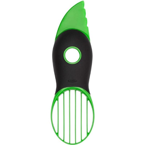 Oxo Plastic 20cm Good Grips 3-In-1 Avocado Slicer Fruit Scooper/Splitter Green