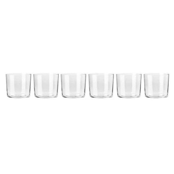 6pc Krosno Harmony 350ml Glass Tumbler Set Wine/Juice Party Drinkware Clear