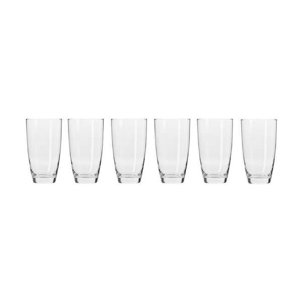 6pc Krosno Harmony 560ml Highball Water Drinking Glass Set Drinkware Clear