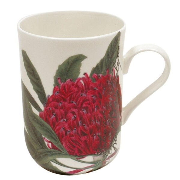 Maxwell & Williams Botanic Mug Telopea Drink/Hot/Cold 300ml Gift Boxed Red
