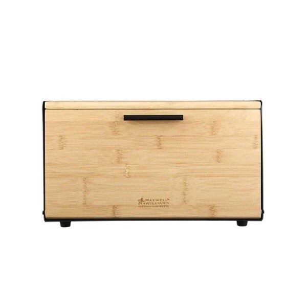 Maxwell & Williams Harstad Metal/Bamboo Bread Bin Pantry Storage 35.5x21.5cm