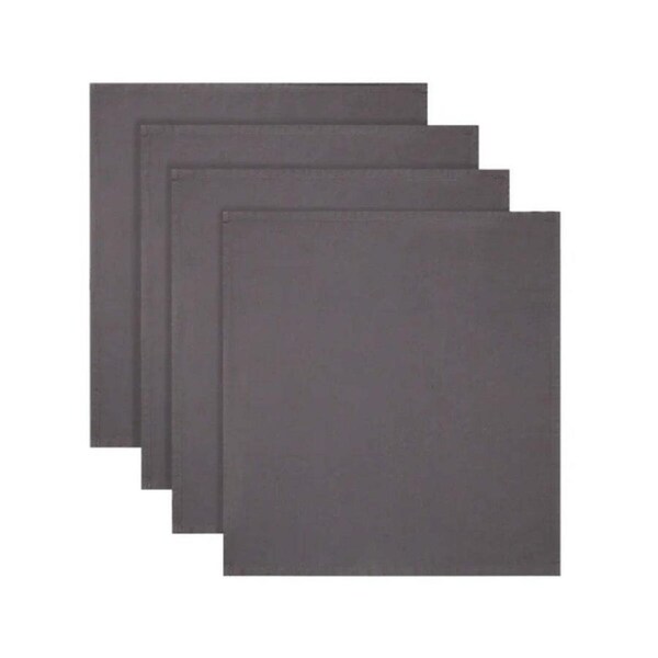 4pc Maxwell & Williams Classics Cotton Napkin Set Rectangle 45x45cm Charcoal