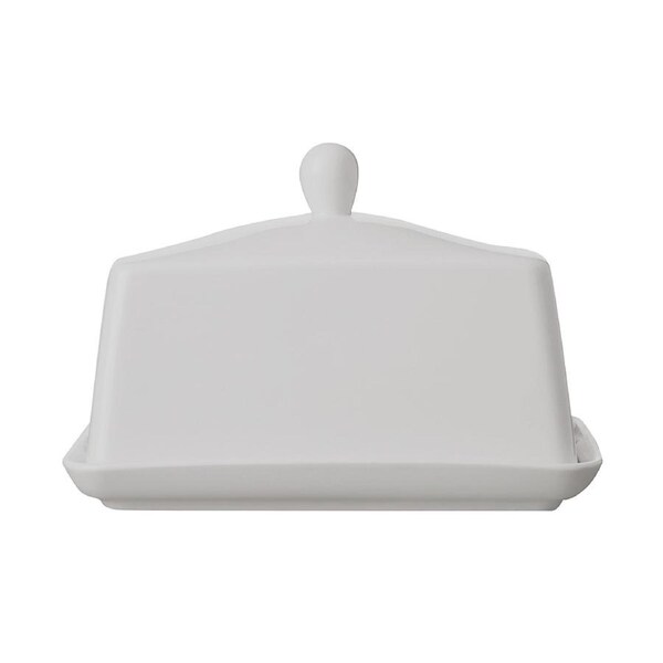 Maxwell & Williams White Basics 16cm Porcelain Butter Dish/Container w/Cover