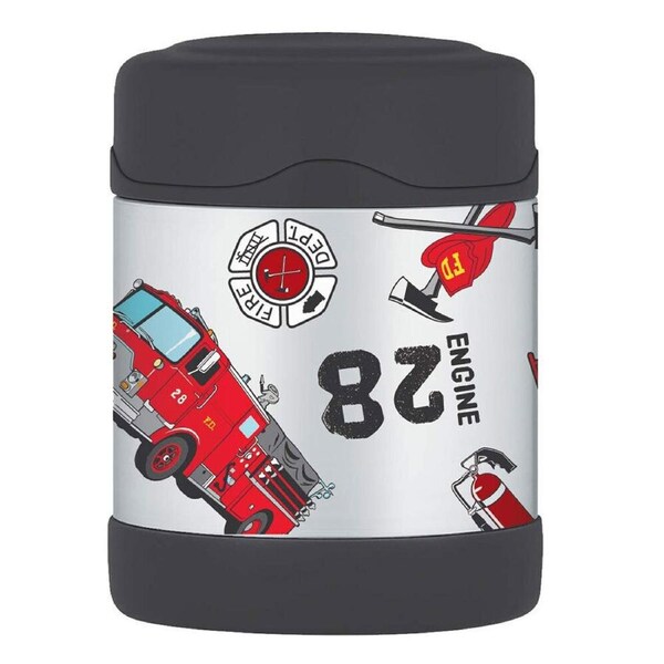 Thermos 290ml Funtainer Vacuum Insulated Food Jar Fire Truck Stainless Steel