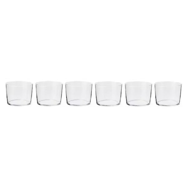 6pc Krosno Harmony 190ml Glass Mini Tumbler Set Wine/Juice Party Drinkware Clear