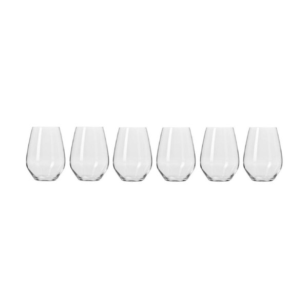6pc Krosno Harmony 600ml Stemless Wine Glass Drinkware/Glassware Set Clear