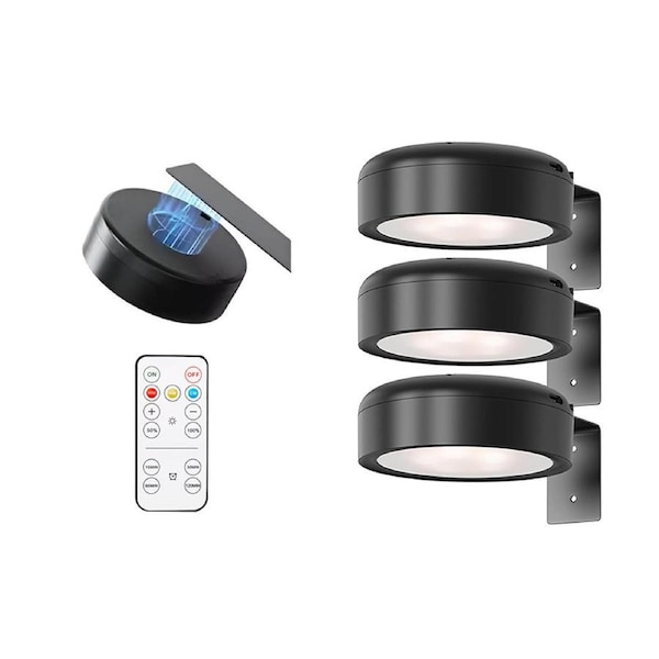 Rechargeable Wall-Mounted Magnetic Lights with Remote Control (3 Pack)