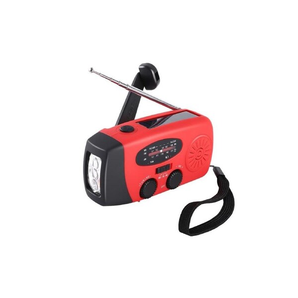 Solar Hand Crank Emergency Radio and Power Bank with LED Torch