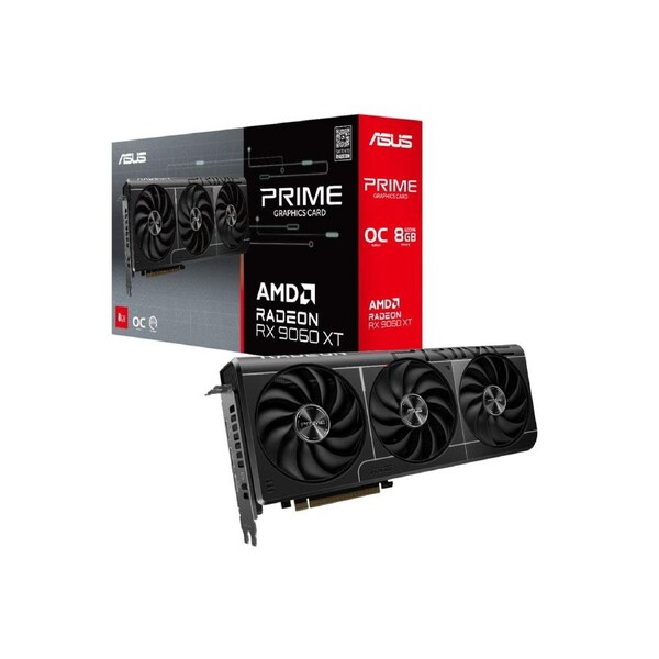 ASUS AMD Radeon PRIME-RX9060XT-O8G 1 x 8-pin 8GB GDDR6 128-bit 20 Gbps PCI Express 5.0 PRIME-RX9060XT-O8G