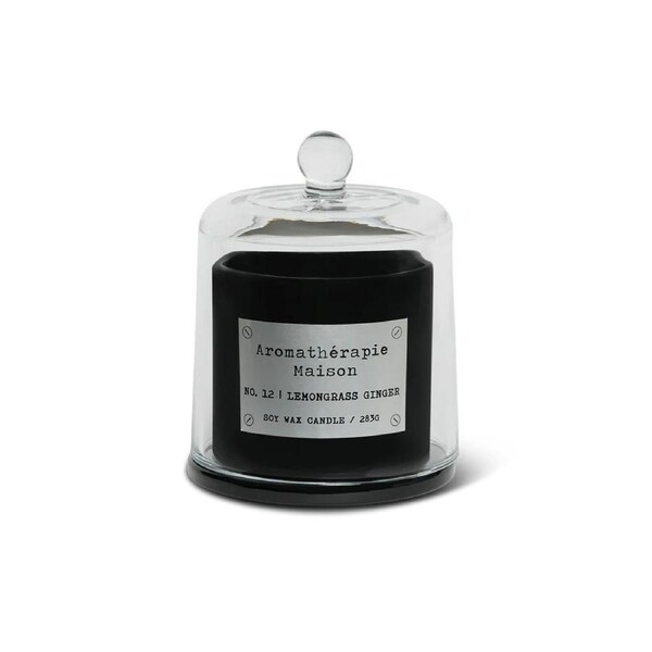 Le Desire Aromatherapie Maison Candle w/Glass Dome Lid & Wick Lemongrass Ginger