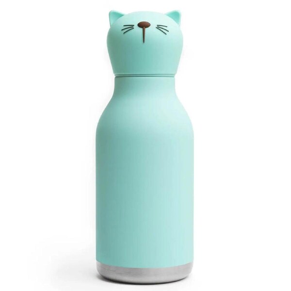 Asobu Bestie Bottle Cat Double Wall Stainless Insulated Bottle 460ml - Teal