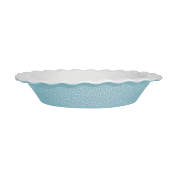 Maxwell & Williams Blooms Fluted Pie Dish Porcelain 21.5X4cm Baking Tray - Blue