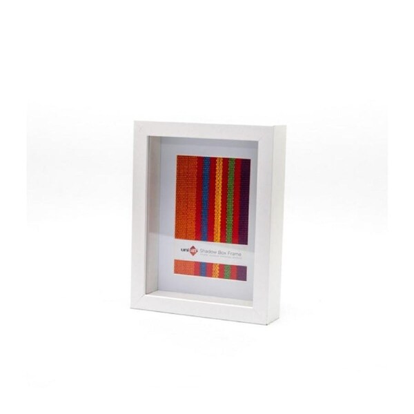 Unigift Shadow Box Photo and Artwork Wooden Frame 4x6"/10x15cm - White