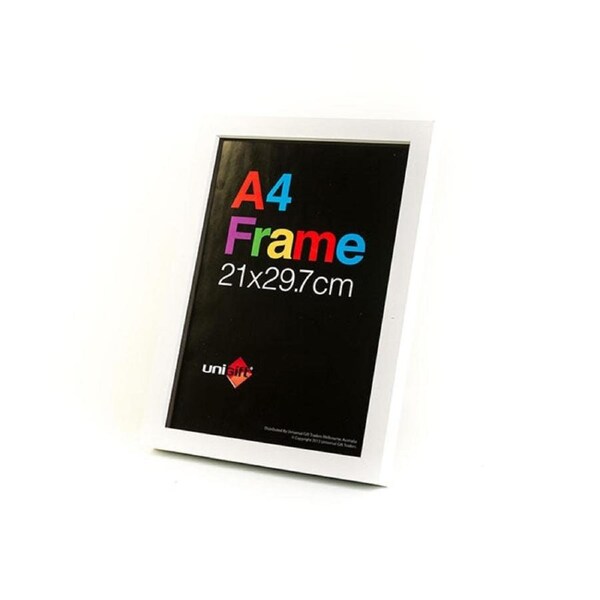 Unigift A4 Size Poster Photo and Artwork Wooden Frame 21x29.7cm - White