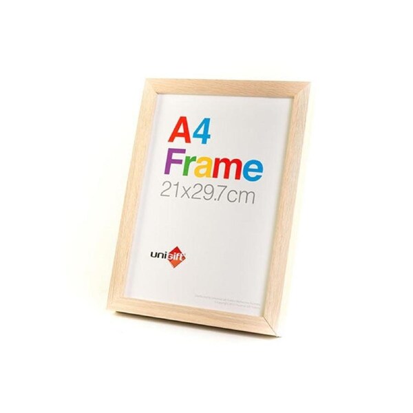 Unigift A4 Size Photo and Artwork Wooden Poster Frame 21x29.7cm - Natural