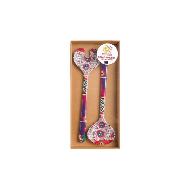 Alperstein Ruth Stewart Salad Server Set Designed By Warlukurlangu Artists