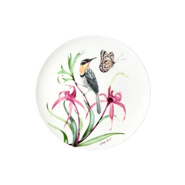 Maxwell & Williams Eloise Short Lyric Coupe Plate 20cm - Spinebill Honeyeater