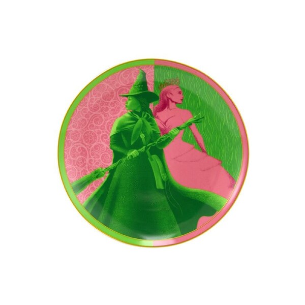 Maxwell & Williams Wicked Magical Coupe Side Plate 19cm - Pink & Green Forever