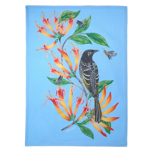 Maxwell & Williams 50x70 cm Eloise Short Lyric Tea Towel-Regent Honeyeater