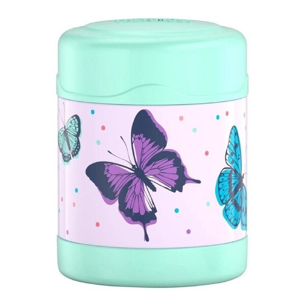 Thermos 290 ml Funtainer Double Wall Vacuum Insulated Food Jar-Butterfly Frenzy