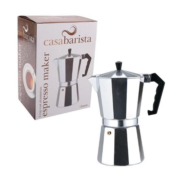 Casa Barista Traditional Italian Style Aluminium Espresso Maker-3 Cups