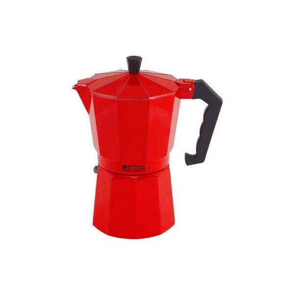 Maxwell & Williams 9 Cups Blend Traditional Stovetop Espresso Maker-Red