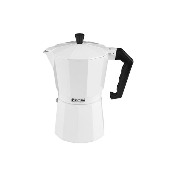 Maxwell & Williams 6 Cups Blend Traditional Stovetop Espresso Maker-White