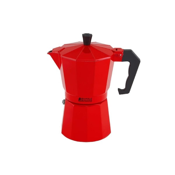Maxwell & Williams 6 Cups Blend Traditional Stovetop Espresso Maker-Red