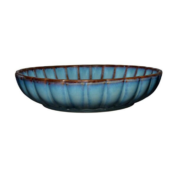 Casa Domani 19x6 cm Elegant Solare Bowl Durable Stoneware Collection - Azure