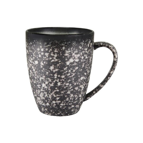 Maxwell & Williams 400 ml Caviar Porcelain Granite Coupe Mug - Black/White