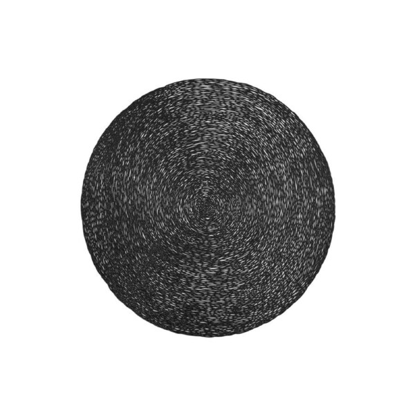 Maxwell & Williams 38 cm Table Accents Lace Metallic Round Placemat - Black