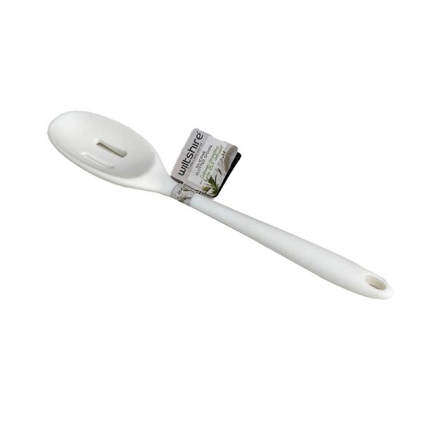 Wiltshire Kitchenware Quality Silicone Slotted Spoon 28cm - White