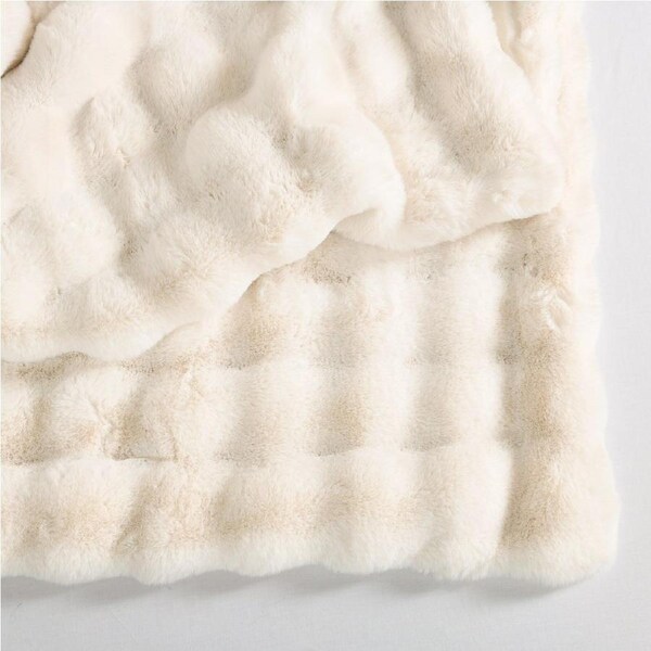 Eden Natural Faux Fur Cushion