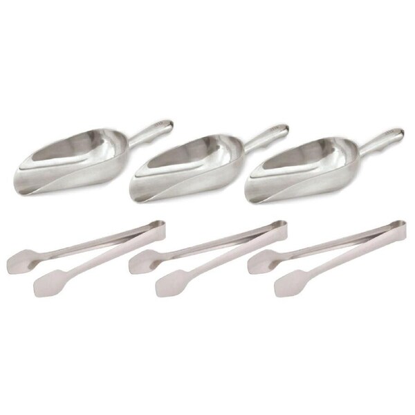 Trenton Candy Bar Serving 6 Piece Set - 3 Scoops + 3 Sugar Tongs
