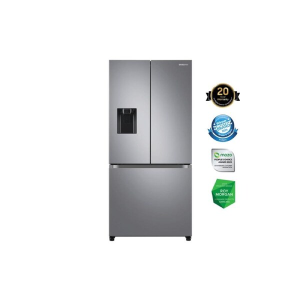 Samsung 498L French Door Refrigerator with Non-Plumbed Dispenser (498L, Silver)