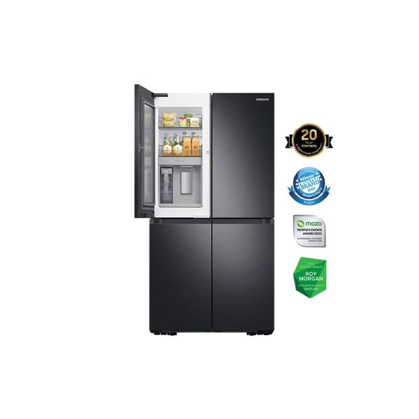 Samsung 4-Door French Door Refrigerator Non-Plumbed Dispenser 648L (Black 648 L)