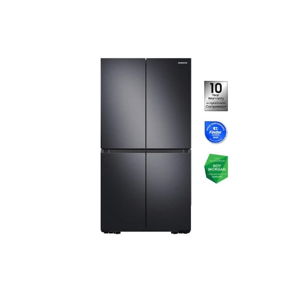 Samsung 4-Door French Door Refrigerator Big Bottle Door Bins 649L (Black 649 L)