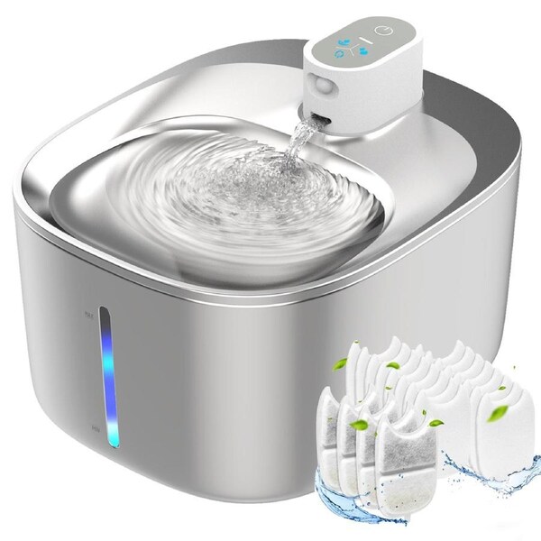 Advwin 4L Pet Water Fountain + 4 Set Pet Water Fountain Filter Replacement