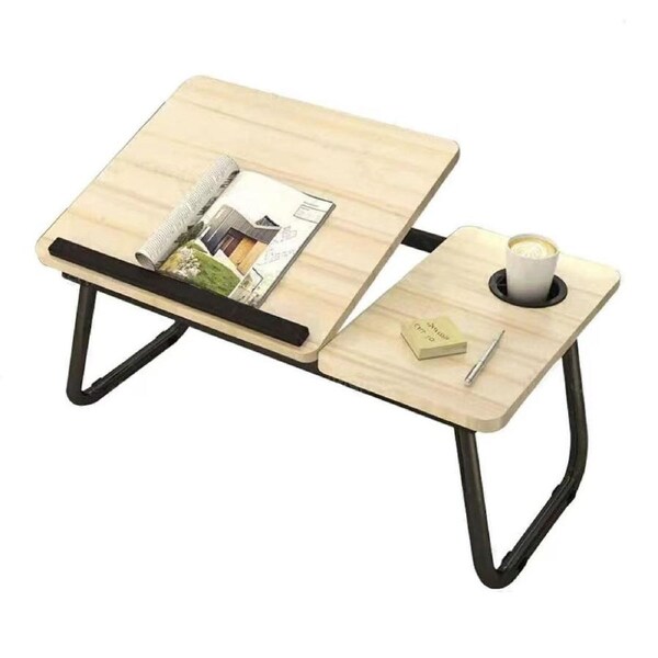 Portable Laptop Desk Computer Table Stand Sofa Side Desk ~ White