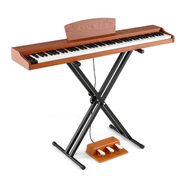 Costway 88 Key Electronic Keyboard Piano Set Semi-weighted Digital Piano w/Adjustable Stand Electric