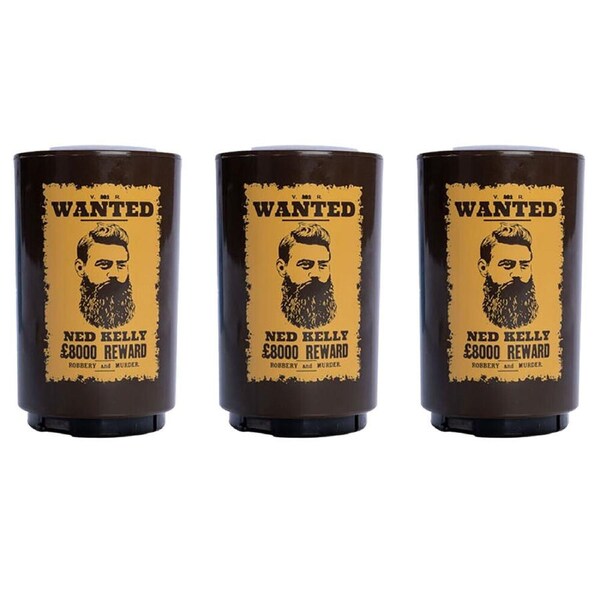 3PK MDI Bushranger Ned Kelly Push Down Bottle Opener Beer Cap Remover Barware