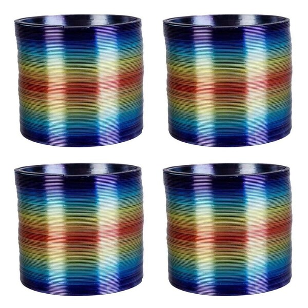 4PK MDI Metallic Rainbow Magic Spring Kids Sensory Play Anti-Stress Toy 3y+