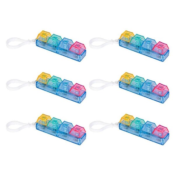 6PK MDI Keyboard Click Fidget Keychain Kids/Children Sensory Toy 3y+ Assorted