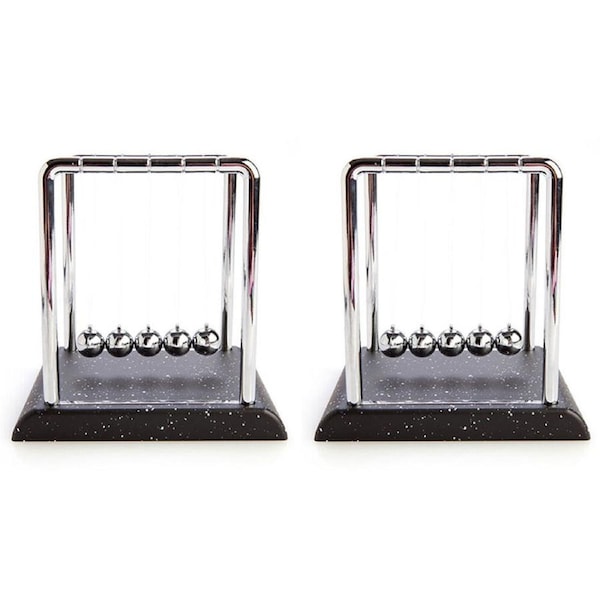 2PK MDI Balance Ball Cradle w/ Black Marble Base Desk Accessory Decor Medium