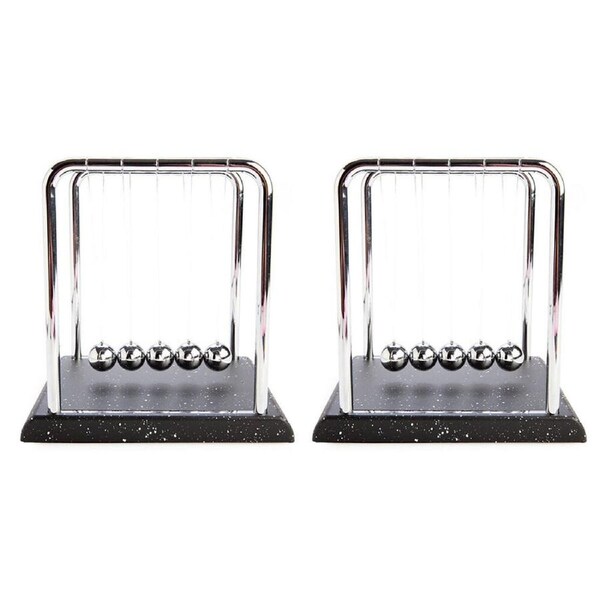 2PK MDI Balance Ball Cradle w/ Black Marble Base Desk Accessory Decor Large