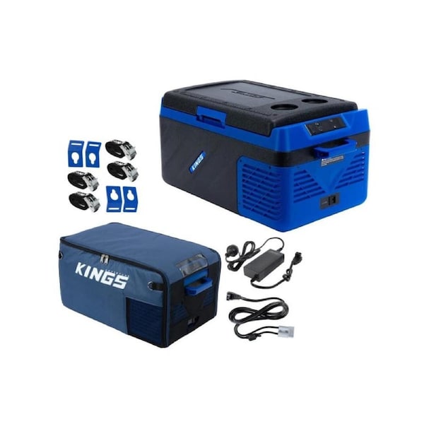 Kings ESCAPE 20 FRIDGE VALUE PACK +cover+straps + Ac 12V adaptor + Fridge cable